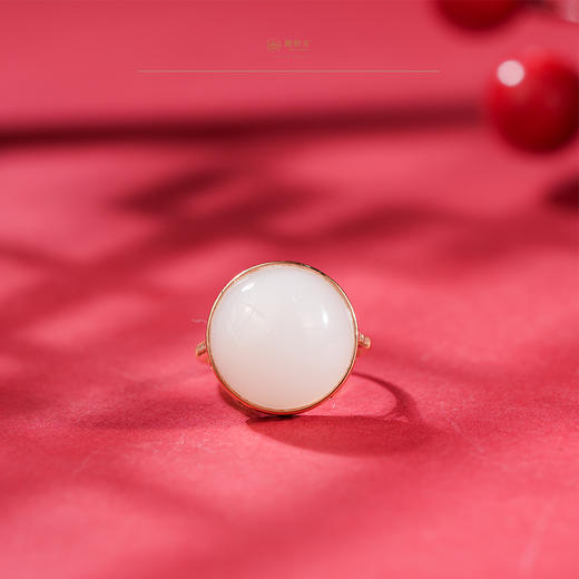 「一口价」【玉润兰心】金镶玉戒指 商品图1