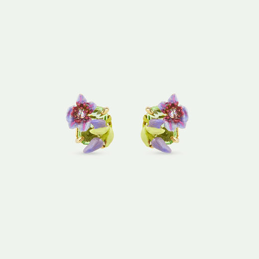 订购6周到｜Les Nereides-Purple clematis-铁线莲 常春藤 耳钉［法国设计师］ 商品图1