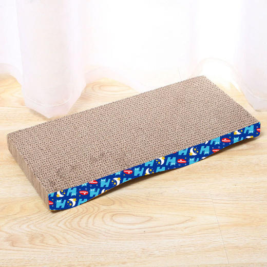 猫抓板猫窝一体耐磨耐抓不掉屑加厚4CM高密度波浪型瓦楞纸猫咪玩具1个 商品图2