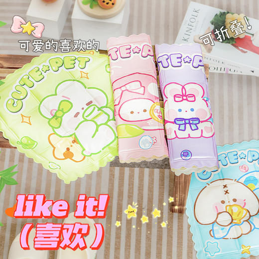 夏季必备宠物冰垫九宫格卡通猫咪狗狗座垫降温凉席PVC防水耐磨宠物垫1个 商品图2