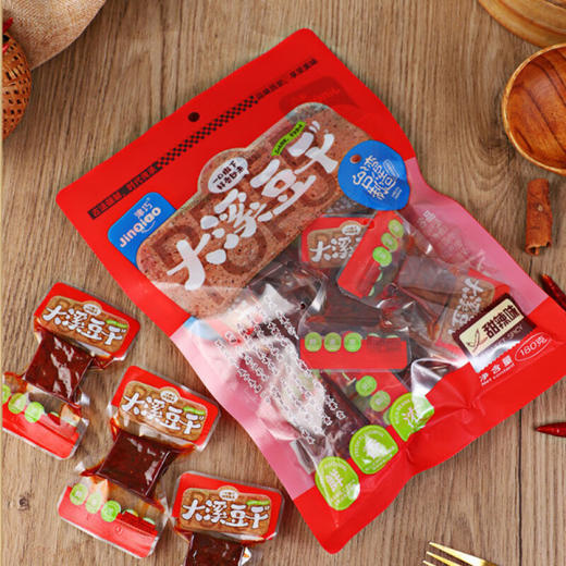 津巧大溪豆干卤香味/甜辣味180g 弹韧美味豆香 商品图2