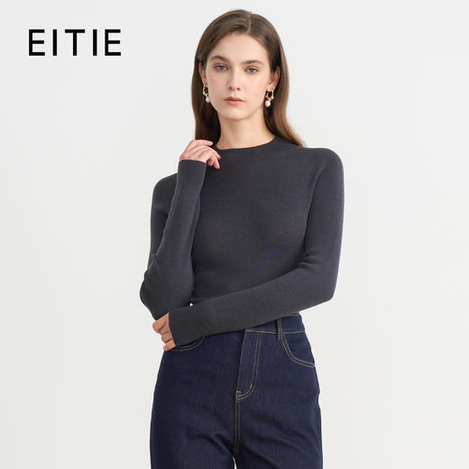 【精纺羊毛针织衫】EITIE爱特爱舒适打底半高领显瘦秋季新款C2501806 商品图5