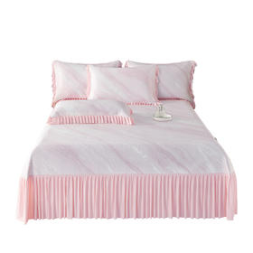 【多样屋专柜】多样屋凉席可水洗轻奢双面凉感席三件套-粉色/250*250cm（两枕套+一凉席）