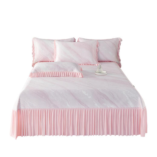 【多样屋专柜】多样屋凉席可水洗轻奢双面凉感席三件套-粉色/250*250cm（两枕套+一凉席） 商品图0