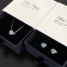 甜食系列 欧泊纯银项链款 锁骨项链/耳钉来咯～ 实物真的太美了