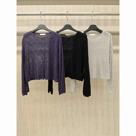 【未开售】良木礼羊毛镂空上衣（Q8180） 商品图0