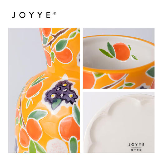 【多样屋专柜】JOYYE大吉大利花瓶节日送礼物釉下彩插花器客厅摆件 商品图9
