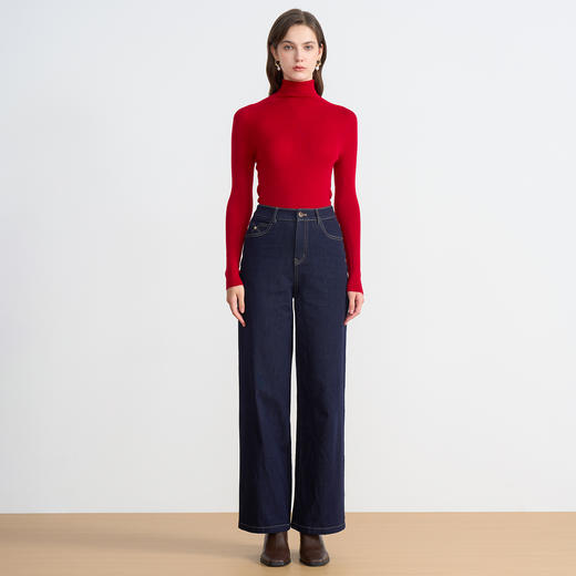 同款下架-【精纺羊毛针织衫】EITIE爱特爱舒适修身高领打底秋季新新款C2501812 商品图5