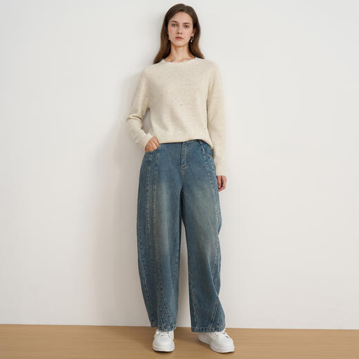 【羊毛针织衫】EITIE爱特爱时尚圆领宽松显瘦百搭秋季新款针织衫D2501903 商品图8