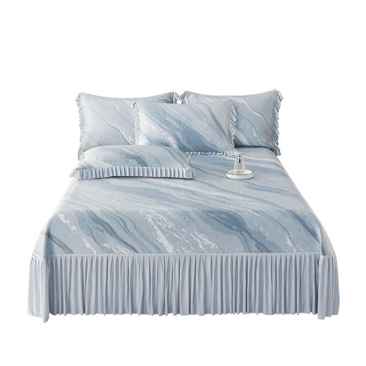 【多样屋专柜】多样屋凉席可水洗轻奢双面凉感席三件套-粉色/250*250cm（两枕套+一凉席） 商品图1