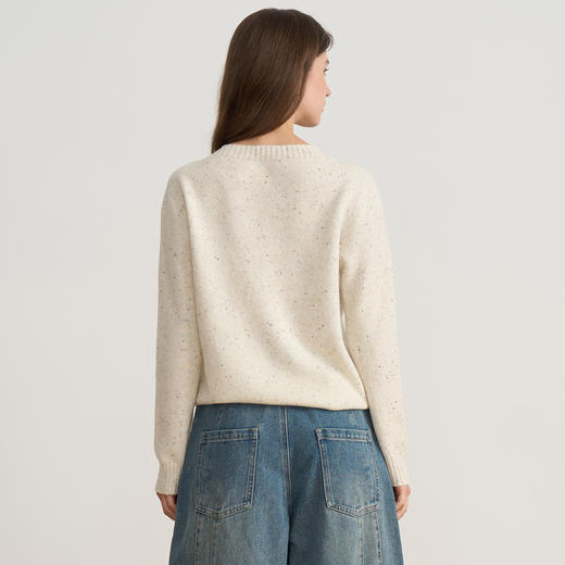 【羊毛针织衫】EITIE爱特爱时尚圆领宽松显瘦百搭秋季新款针织衫D2501903 商品图10