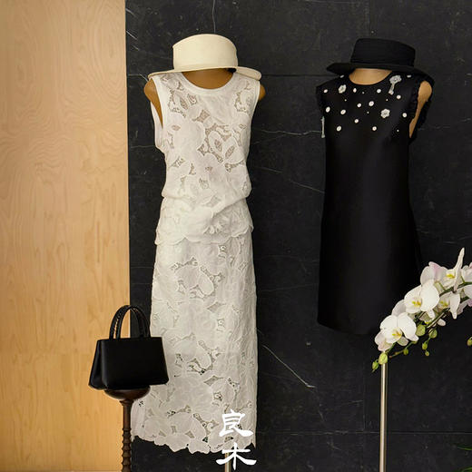 【不退不换】良木礼珠片花边连衣裙（X7413） 商品图1