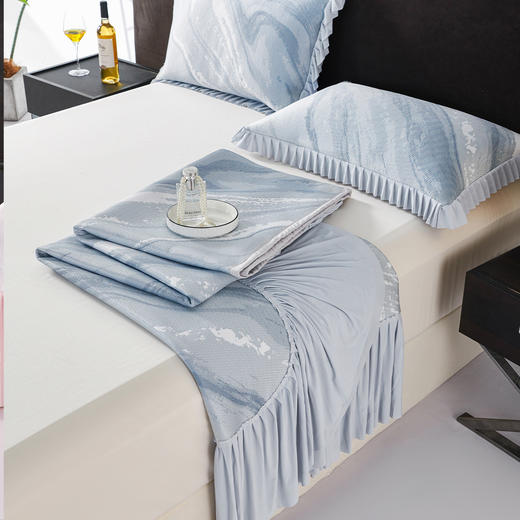 【多样屋专柜】多样屋凉席可水洗轻奢双面凉感席三件套-粉色/250*250cm（两枕套+一凉席） 商品图5