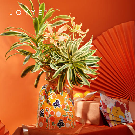 【多样屋专柜】JOYYE大吉大利花瓶节日送礼物釉下彩插花器客厅摆件 商品图6