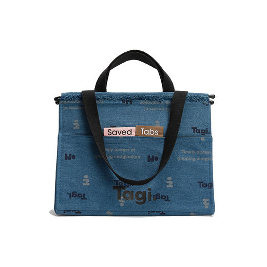 Tagi 标签帆布袋 流苏报纸牛仔 储存标签帆布袋牛仔大容量通勤单肩包大容量托特包 商品图0