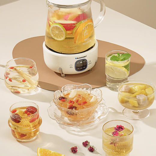 【多样屋专柜】蓝宝全玻璃养生壶恒温壶 办公室多功能煮茶壶1.2L 商品图4