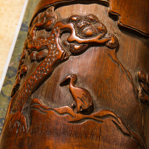 民国竹雕老笔筒 商品图9