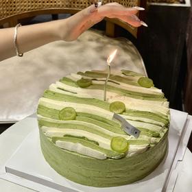 【青岚浮雪】抹茶千层生日蛋糕