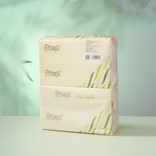 金竹阳光本色擦手纸225mm*225mm*1层*200抽/包 20包/箱 商品图4