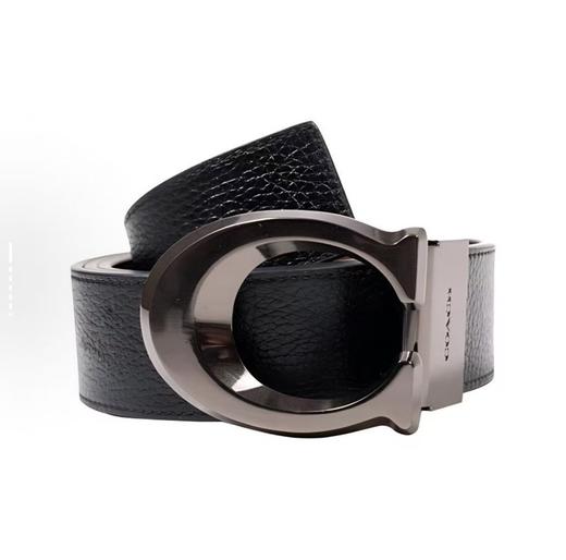 COACH 针扣大C暗扣 牛皮 皮带 男款 黑色 宽3.5cm 商品图2