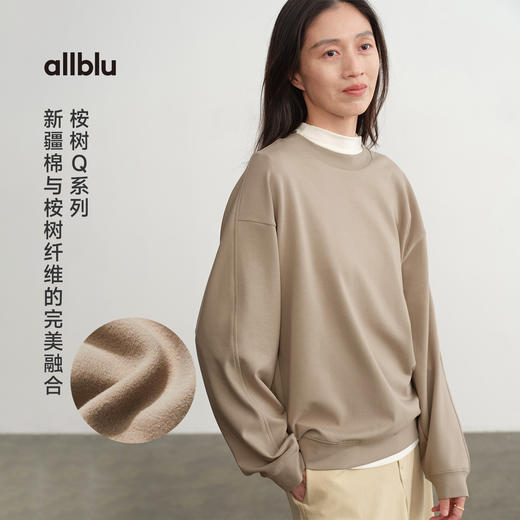 【秋Vol.4】allblu女装【桉树Q】25秋"力荐惊艳体感"圆领卫衣｜羊绒般软ZY 商品图1