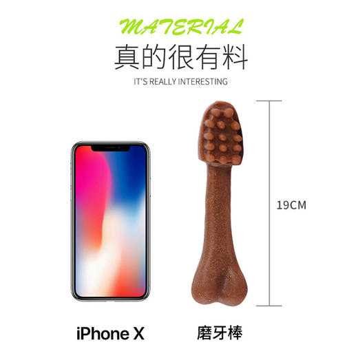 亚禾 狗狗磨牙棒零食牙刷 牛肉味单支装162g 咬胶棒洁齿骨宠物零食 商品图2