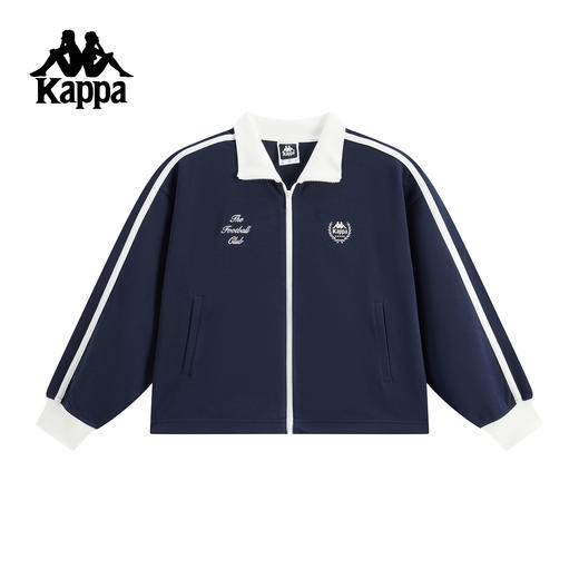 Kappa卡帕背靠背运动外套女款秋季新款休闲立领上衣女士针织开衫K0F62WK02 商品图0