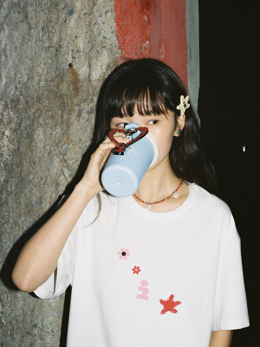 Tagi 金属可调节爱心保温杯 海盐樱桃 不锈钢无缝保温水杯咖啡随行杯保温杯 商品图3