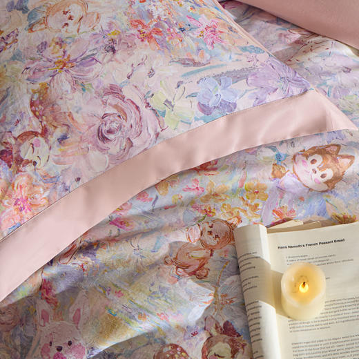 自然醒全棉贡缎数码100支长绒棉磨毛四件套（带高档礼盒）HS 商品图9