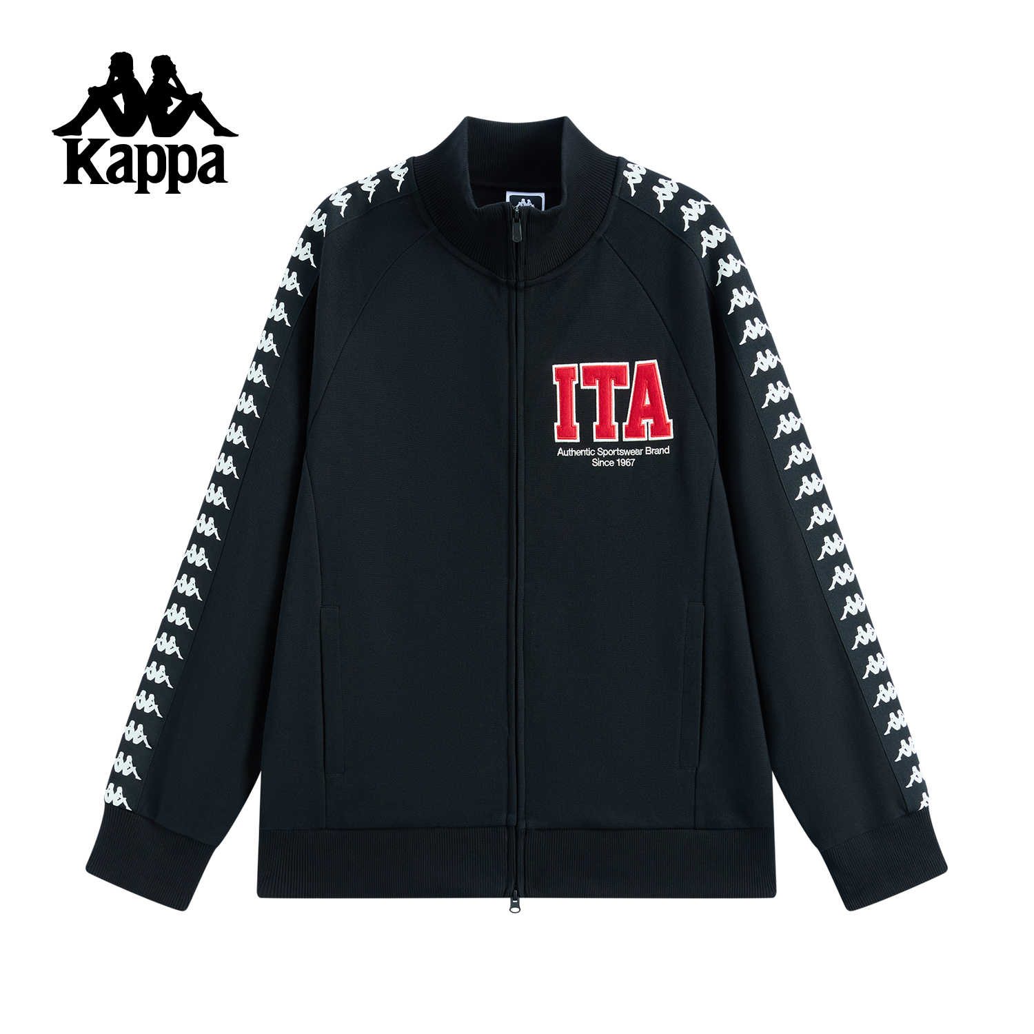 Kappa卡帕背靠背外套男秋季新款美式泽西风高街针织立领上衣女士K0F52WK02