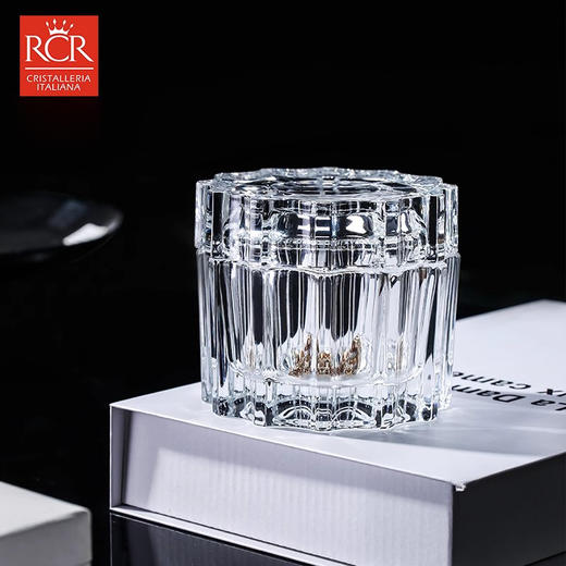 【特惠6折】意大利RCR水晶玻璃糖果缸罐储物罐子糖缸装饰摆件送礼物首饰盒RCR迪达8.5CM12.5CM糖盅多功能收纳盒 商品图2