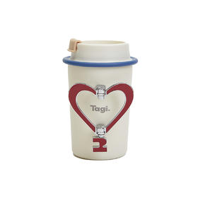 Tagi 金属可调节爱心保温杯 海盐樱桃 不锈钢无缝保温水杯咖啡随行杯保温杯