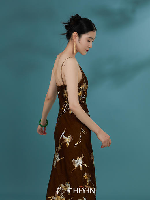 荷言GL 熔金 锦绒一枝花鎏金丝绒吊带（可搭配合璧） 商品图2