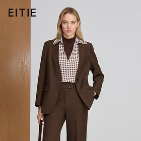 EITIE爱特爱无领一粒扣高级感西服外套8303011