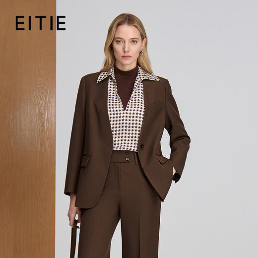 EITIE爱特爱无领一粒扣高级感西服外套8303011 商品图0