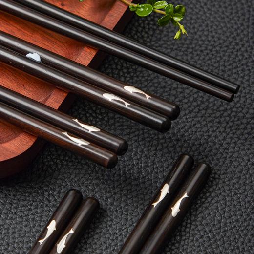 博礼嵌银黑檀木筷子（有鱼）-YHD 商品图2