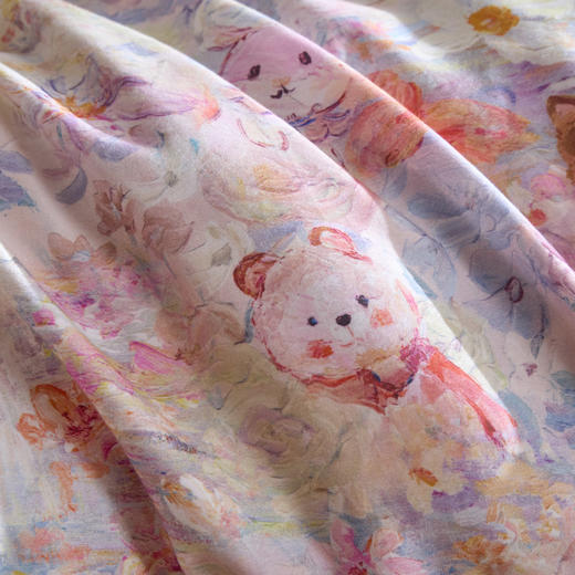 自然醒全棉贡缎数码100支长绒棉磨毛四件套（带高档礼盒）HS 商品图12