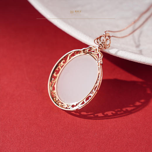 新疆国玉盟世玉【华韵琼珏】金镶羊脂玉挂件【顺丰物流】 商品图4