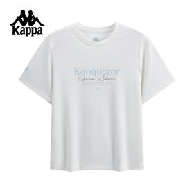 Kappa卡帕背靠背运动短袖女夏季2025新款休闲圆领半袖t恤上衣女士K0F62TD40