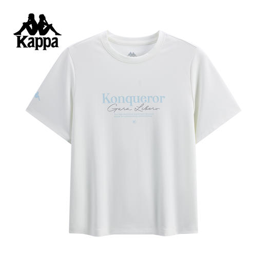 Kappa卡帕背靠背运动短袖女夏季2025新款休闲圆领半袖t恤上衣女士K0F62TD40 商品图0