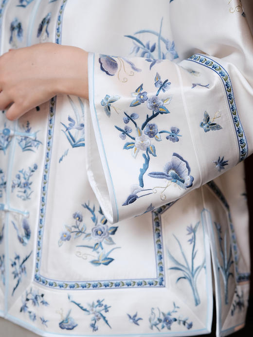 盛唐牡丹盛奢系列 |重缎真丝手绣对襟外套 商品图5