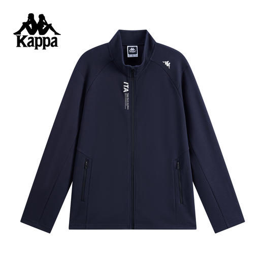 Kappa卡帕背靠背运动外套男士新款秋款休闲立领上衣男款针织开衫K0F52WK40 商品图0