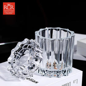 【特惠6折】意大利RCR水晶玻璃糖果缸罐储物罐子糖缸装饰摆件送礼物首饰盒RCR迪达8.5CM12.5CM糖盅多功能收纳盒