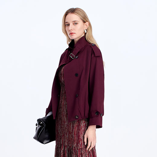 EITIE爱特爱工装风复古双排扣休闲短外套8303007 商品图2