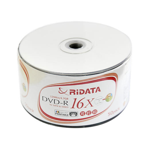 铼德 RIDATA可打印DVD-R 16X 4.7G空白刻录盘可刻录碟片空盘可打印1片 商品图2
