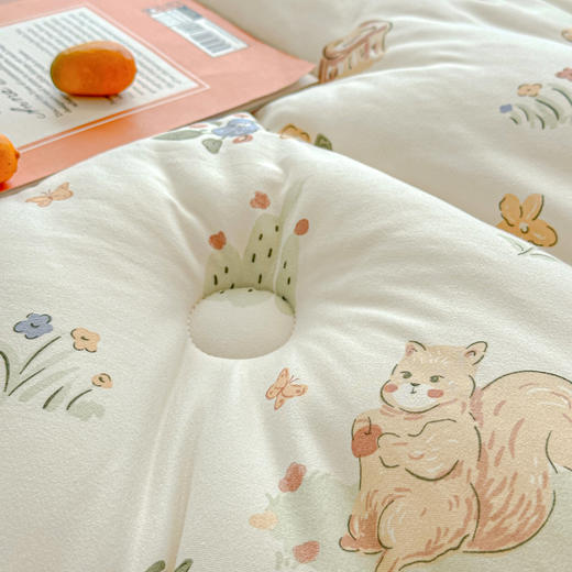 自然醒A类婴儿级针织棉豆豆绒大豆被冬被子被芯单人春秋被褥四季通用YBY 商品图12