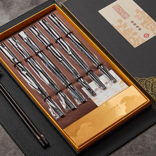 博礼嵌银黑檀木筷子（有鱼）-YHD 商品图3