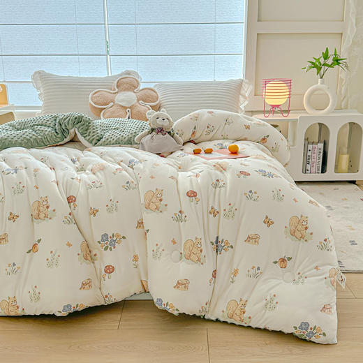 自然醒A类婴儿级针织棉豆豆绒大豆被冬被子被芯单人春秋被褥四季通用YBY 商品图10