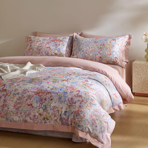 自然醒全棉贡缎数码100支长绒棉磨毛四件套（带高档礼盒）HS 商品图4