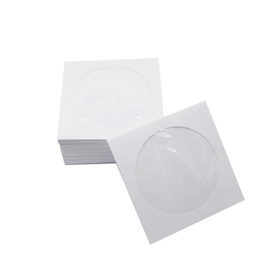 白色光盘袋12cm光盘纸袋子CD/dvd光盘包装袋100g光碟袋白色光盘套1个 商品图1